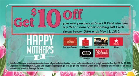 smart and final mother's day gift card|Gift Card Form .